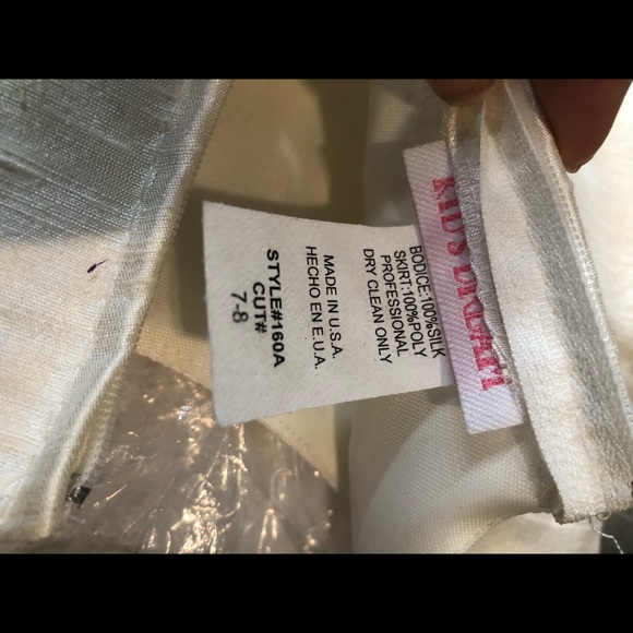 White and Purple Flower Girl Dress - Picture 6 of 7